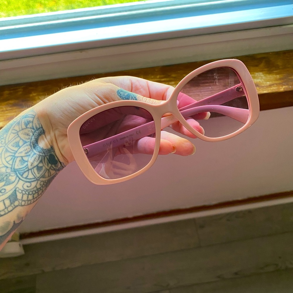 Pink Gucci sunglasses